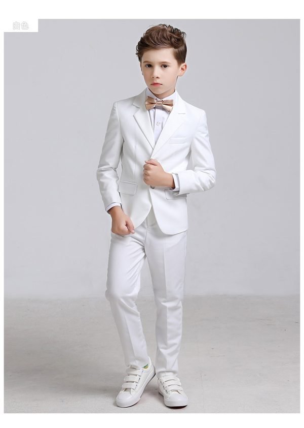 2 Pcs New Formal Coat Pant For Boys And Girls For Winter Colors: Black+white - Pro Style