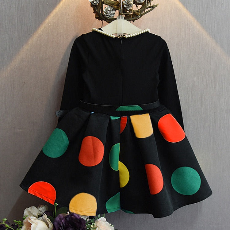 New Long Sleeves Winter Frock For Girls Colors: Black